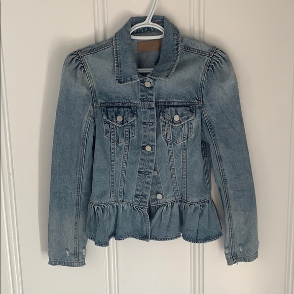 blanknyc peplum denim jacket